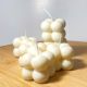 Handmade Soy Wax White Bubble Candle Decor Set of 4